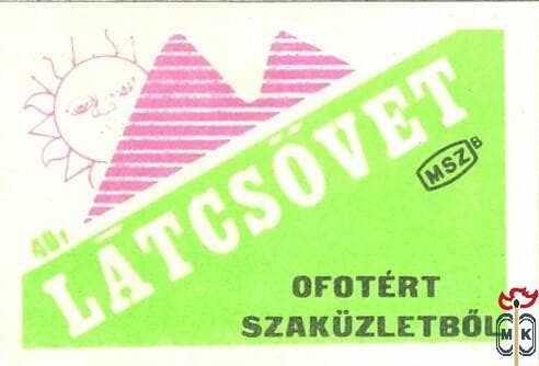 MSZ, B, 40 f-Látcsövet OFOTÉRT szaküzletből