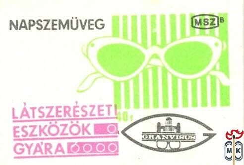 MSZ, B, 40 f-Napszemüveg Látszerészeti Eszközök Gyára Granvisus