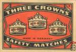 Three Crowns Safety Matches made in Germany
