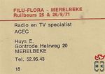 18 Filu-flora - Merelbeke Ruilbeurs 25 & 26/9/71 Radio en TV specialis