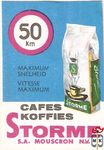 Maximum snelheid Vitesse maximum Cafe koffies Storme s.a. Mouscron n.v