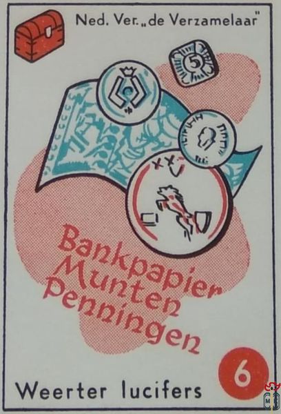 BANKPAPIER MUNTEN PENNINGEN Ned. Vet"de Verzamelaar" Weerter