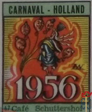 Cafe Schuttershof Bergen op Zoom CARNAVAL-HOLLAND Uitg. 1962 de kloof