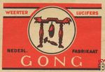Gong weerter lucifers Nederl. fabrikaat