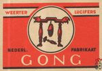 Gong weerter lucifers Nederl. fabrikaat