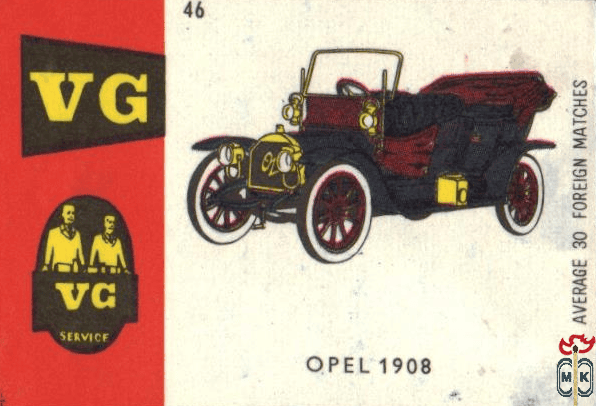 Opel 1908 average 30 foreign matches VG service