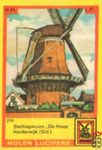 Stellingmolen "De Hoop" Harderwijk (Gld.) Molen lucifers v.h