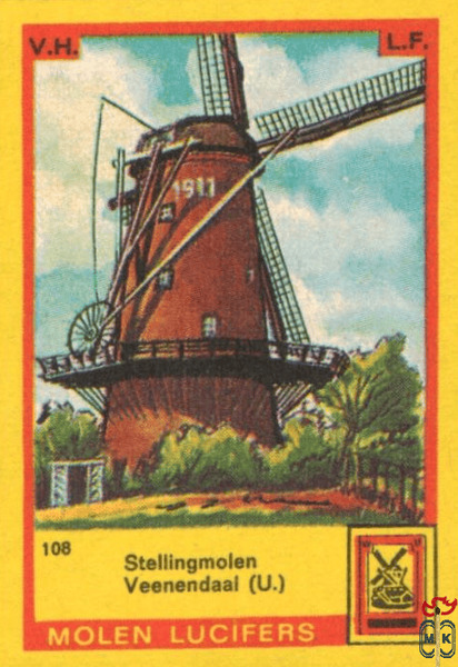 Stellingmolen Veenendaal (U.) Molen lucifers v.h. l.f.