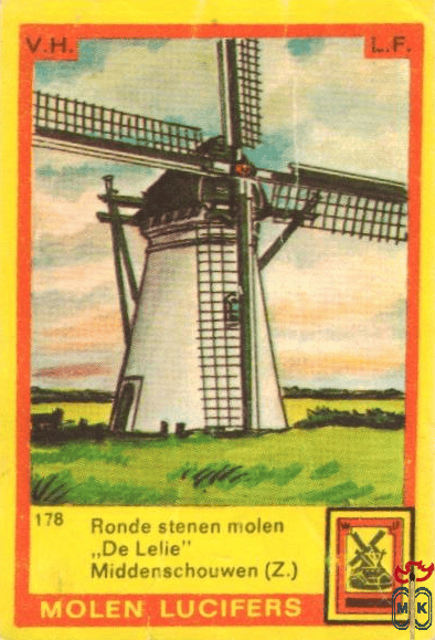 Ronde stenen molen "De Lelie" Middenschouwen (Z.) Molen luci