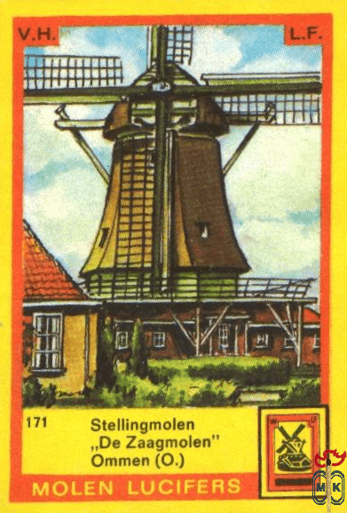 Stellingmolen "De Zaagmolen" Ommen (O.) Molen lucifers v.h.
