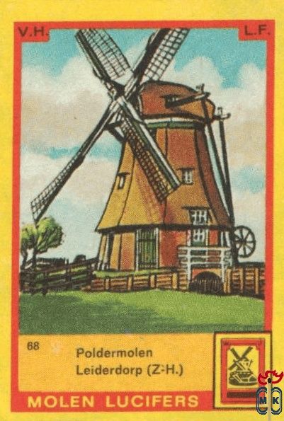 Poldermolen Leiderdorp (Z-H.) Molen lucifers v.h. l.f.