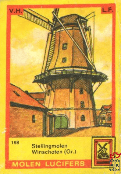Stellingmolen Winschoten (Gr.) Molen lucifers v.h. l.f.