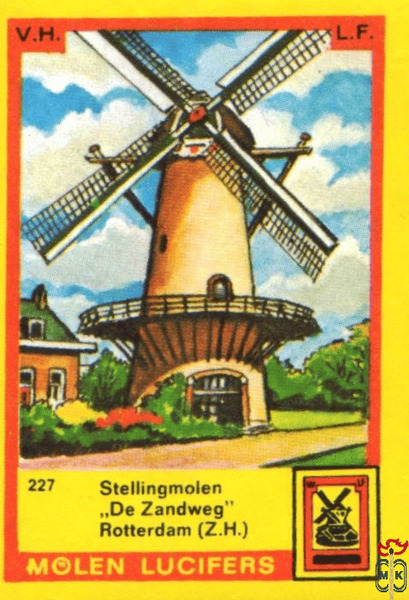 Stellingmolen "De Zandweg" Rotterdam (Z.H.) Molen lucifers v