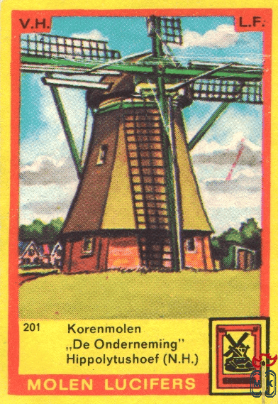 Korenrmolen "De Onderneming" Hippolytushoef (N.H.) Molen luc