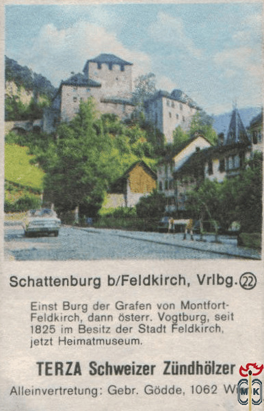 Schattenburg b/Feldkirch, Vribg. Terza Schweizer Zundholzer Alleinvert