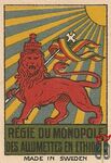 Regie du Monopole des allumettes en Ethiopie made in Sweden