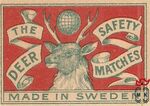 The Deer safety matches made in Sweden