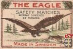The Eagle safety matches average contents 60 matches made in Sweden