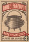 Three Legged Pot safety matches made in Sweden
