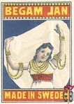 Begam Jan safety matches made in Sweden
