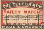 The Telegraph safety matches registered trade mark made in Sweden
