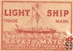 Light Ship trade mark impregnated safety match manufactured in Sweden
