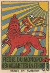 Regie du Monopole des allumettes en Ethiopie made in Sweden