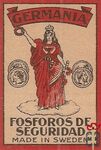 Germania fosforos de seguridad made in Sweden