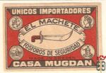 Casa Mugdan el machete fosforos de seguridad made in Sweden