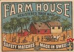 Farm House registered trade mark safety matches made in Sweden