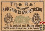 The Rat paraffinerade Sakerhets Tandstickor Swedish safety matches Sch