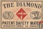 The Diamond patent safety match manufactured in Sweden
