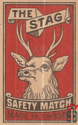 The Stag safety matches made in Sweden