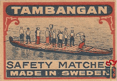 Tambangan safety matches made in Sweden