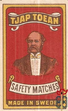 Tjap Toean safety matches made in Sweden