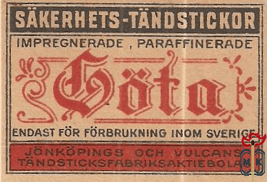 Sakerhets-Tandstickor impegnerade, paraffinerade endast for forbruknin