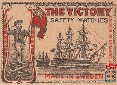 The Victory safety matches average contents 60 matches made in Sweden