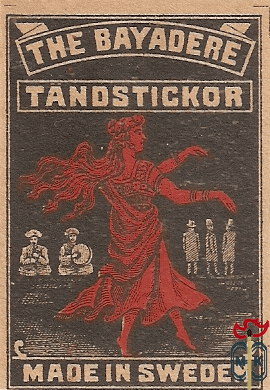 The Bayadere tandstickor made in Sweden
