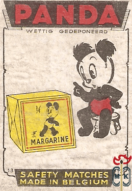 13 Panda wettig gedeponeerd safety matches made in Belgium