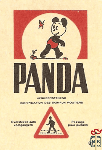Panda Verkeerstekens signification des signaux routiers Oversteekplaat