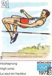 Hochsprung High jump Le saut en hauteur Munchen 1972