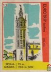 Sevilla Giralda 93 m. 1184-ca. 1200 Evrotrip lucifers Ned. fab.