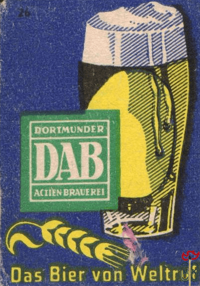 Dorimunder DAB actien brauerei Das Bier von Weltruf