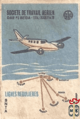 Societe de travail aerien dar L Beida tel: 766877&78 lignes regulieres