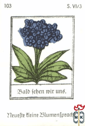 Bald fehen mir uns. Neuefte tleine Blumentpradje s. VI/3