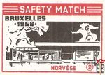Norvege Bruxelles 1958 safety match