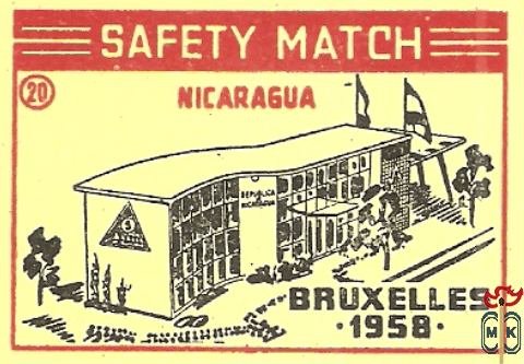 Nicaragua Bruxelles 1958 safety match