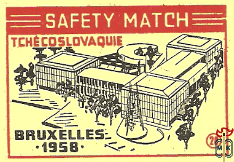 Tchecoslovaquie Bruxelles 1958 safety match