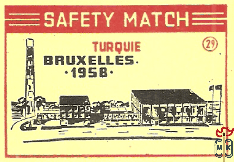 Turquie Bruxelles 1958 safety match