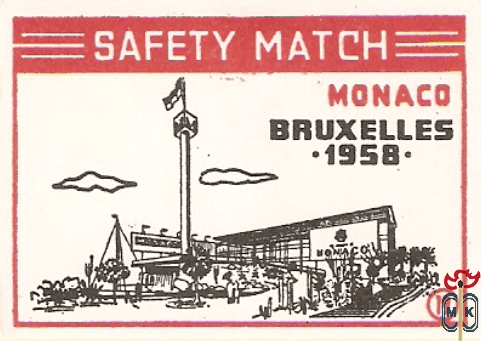 Monaco Bruxelles 1958 safety match
